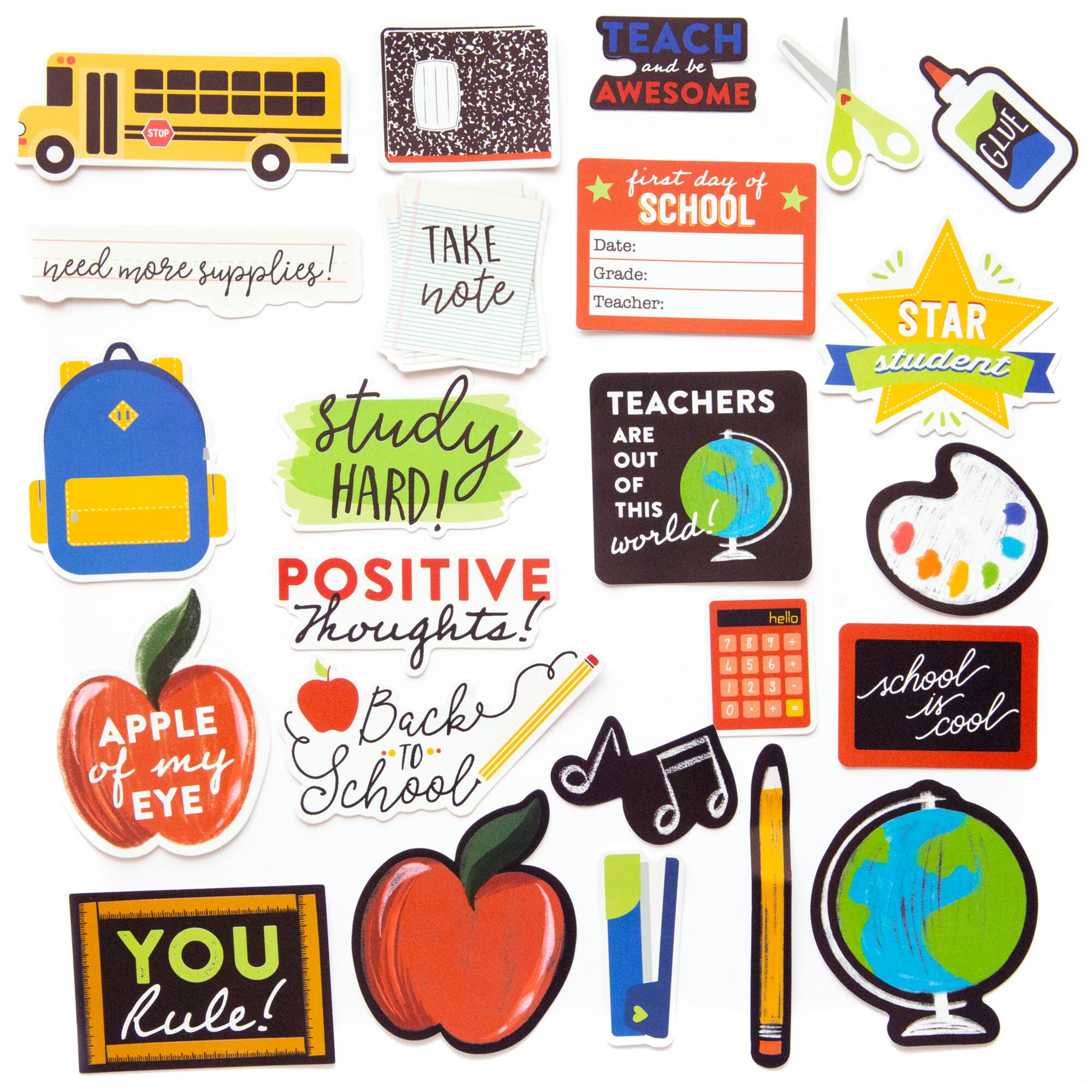 School Die Cut Stickers by Recollections™